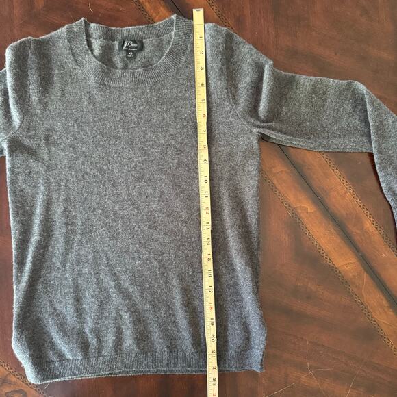 J. Crew 100% Cashmere Sweater Pullover gray XS Crew Neck - Picture 7 of 7